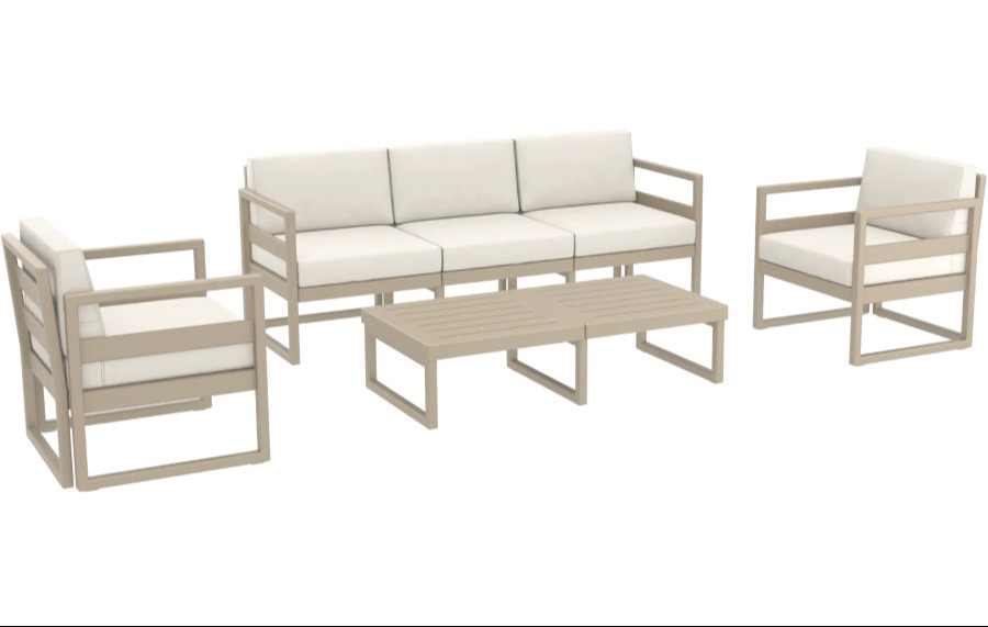 Mykonos 4 Piece XL Lounge Set
