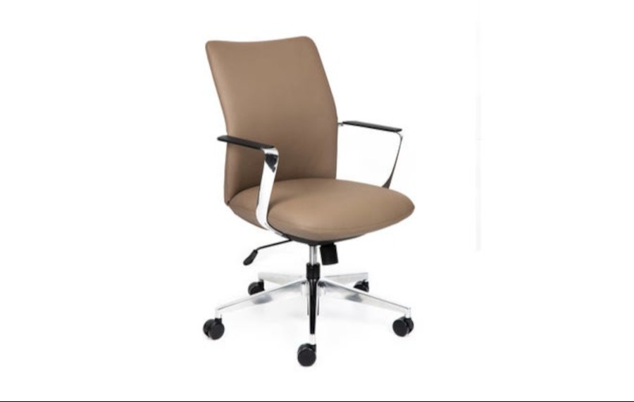 Director Mid Back Tan Leather 