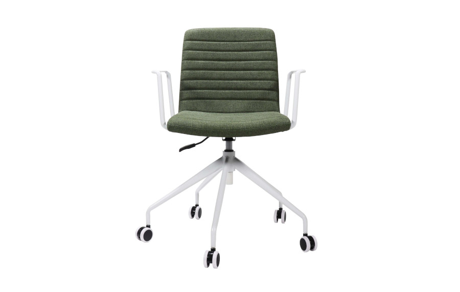 Olive Fabric with White Base