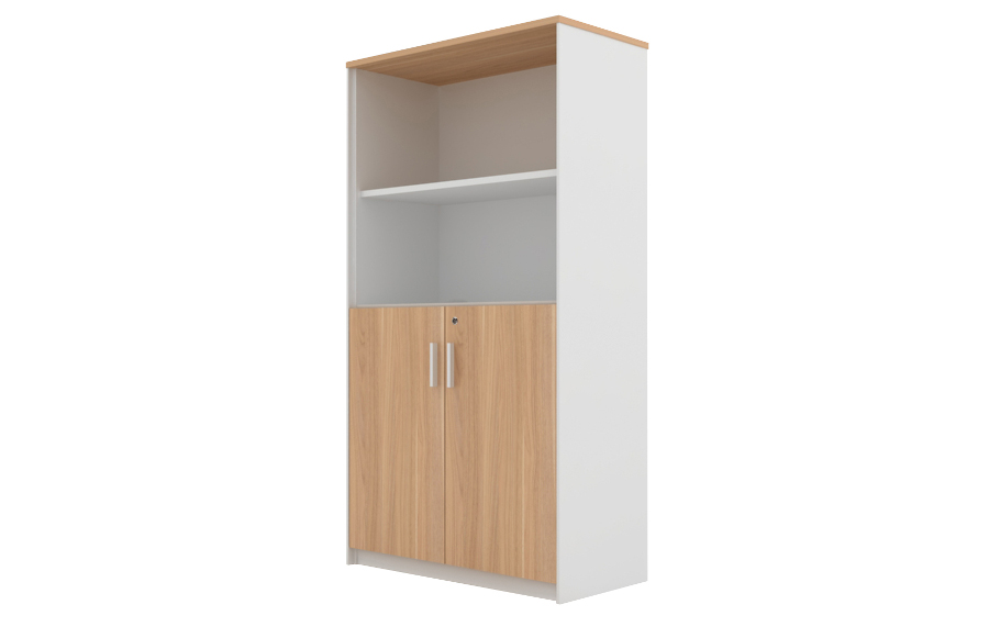 Potenza Halfdoor Virginia Walnut Stationery Cupboard 