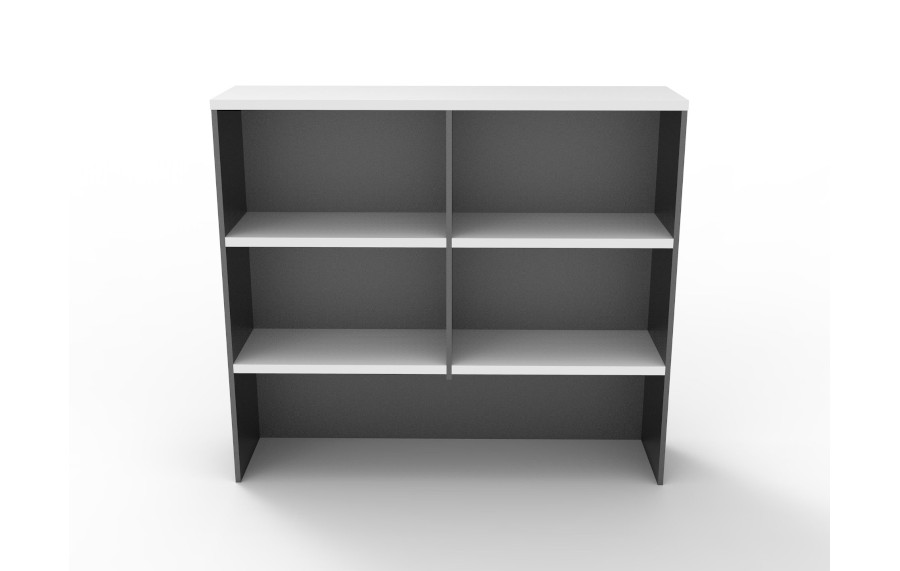 Rapid White & Ironstone 1200 Overhead Hutch
