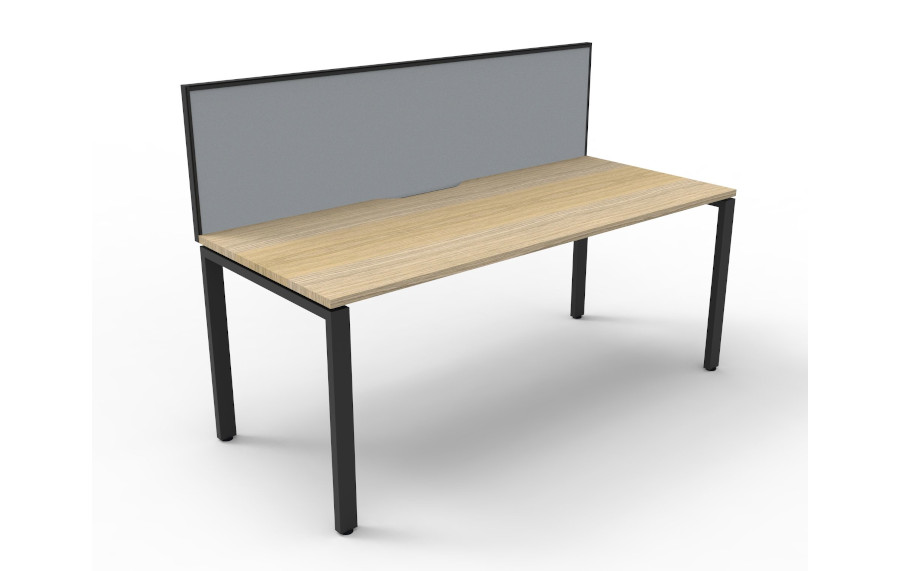 Natural Oak Top With White Frame & Grey Screen