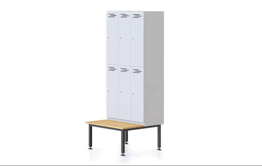 Locker Seat & Stand GSS915 bank of 3 Locker Seat & Stand GSS915 bank of 3