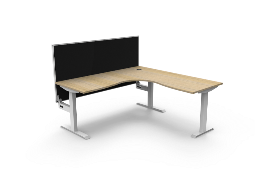 Boost Static 1500 x 1500 Desk with Screen
